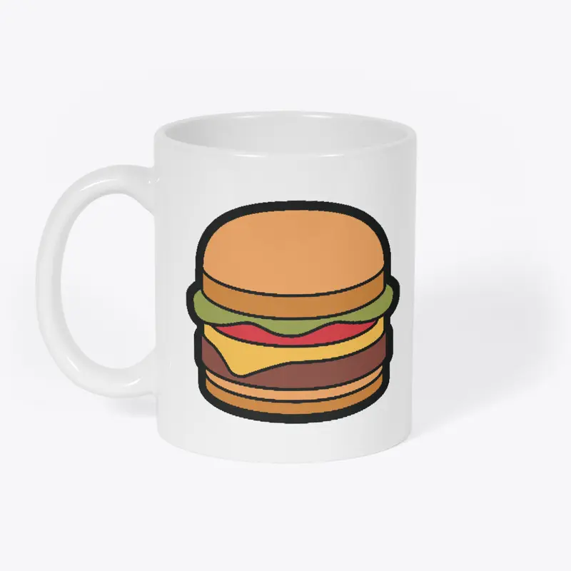 Flat Design Yummy Vector Cheeseburger