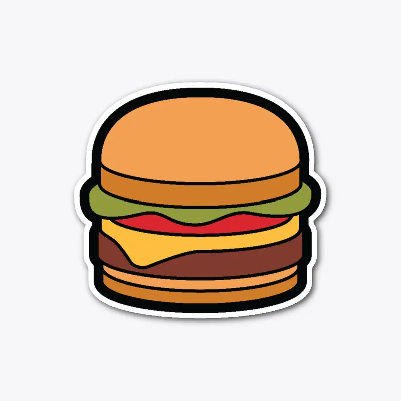 Flat Design Yummy Vector Cheeseburger