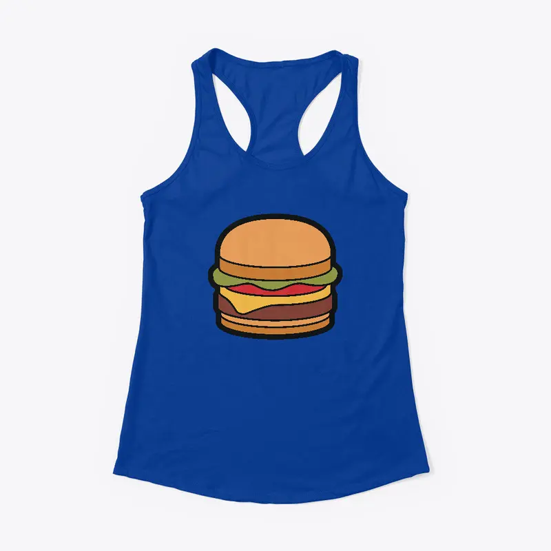 Flat Design Yummy Vector Cheeseburger